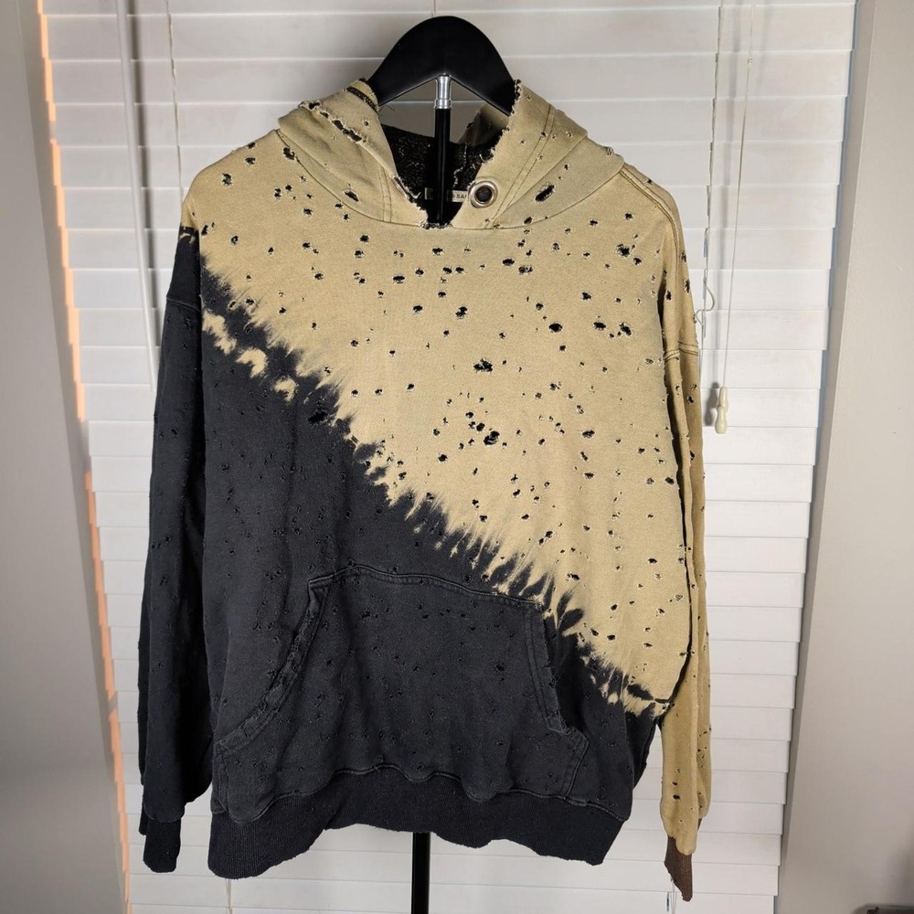 Emma & Sam Women's Medium Distressed Two Tone Grunge Hoodie